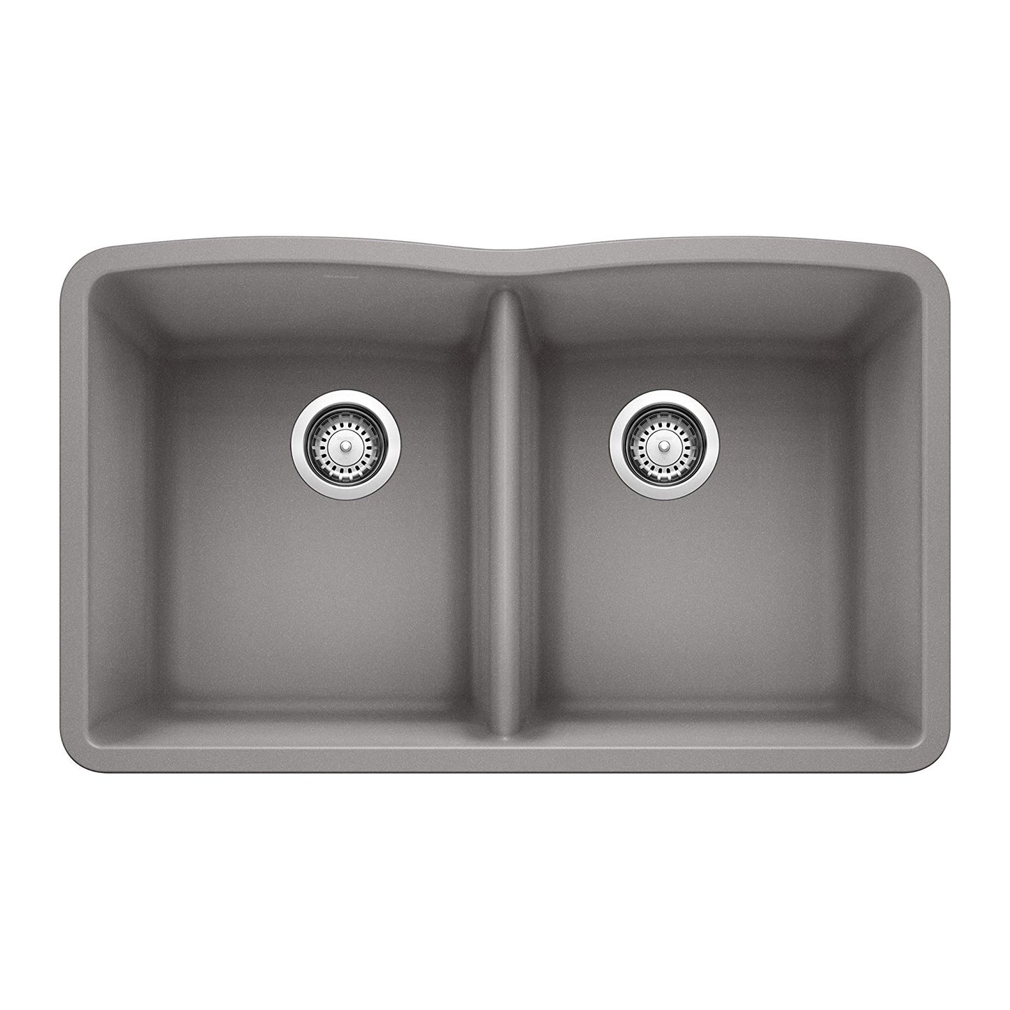 440183 - 32" Diamond Equal Double Bowl Undermount Kitchen Sink - Metallic Gray