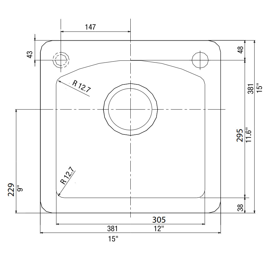 Blanco Diamond 15" Dual Mount Bar Sink