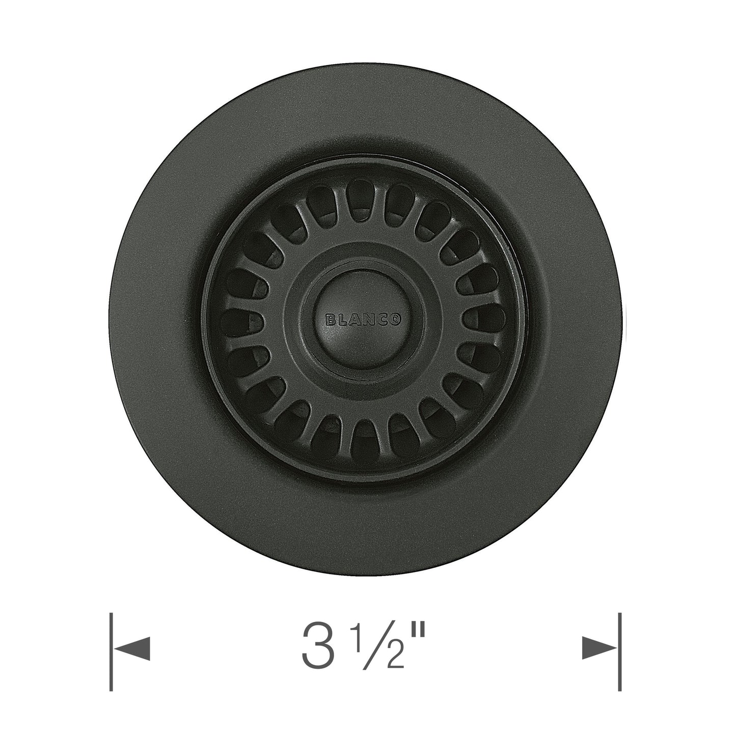 441090 - 3-1/2" Decorative Basket Strainer and Sink Flange - Anthracite