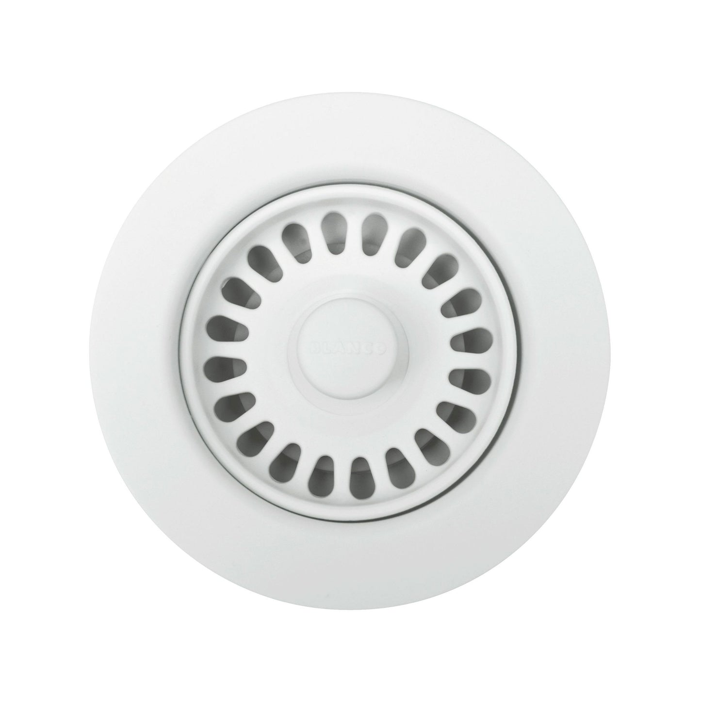 441091 - 3-1/2" Decorative Basket Strainer and Sink Flange - White