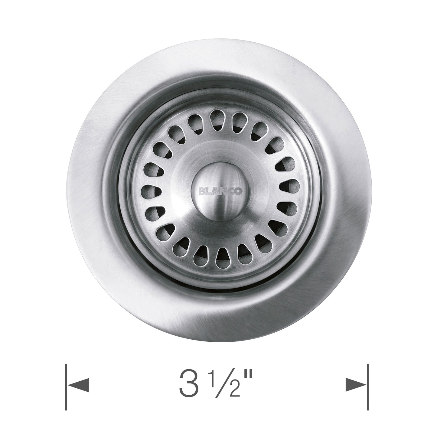 441093 - 3-1/2" Decorative Basket Strainer and Sink Flange - Stainless Steel