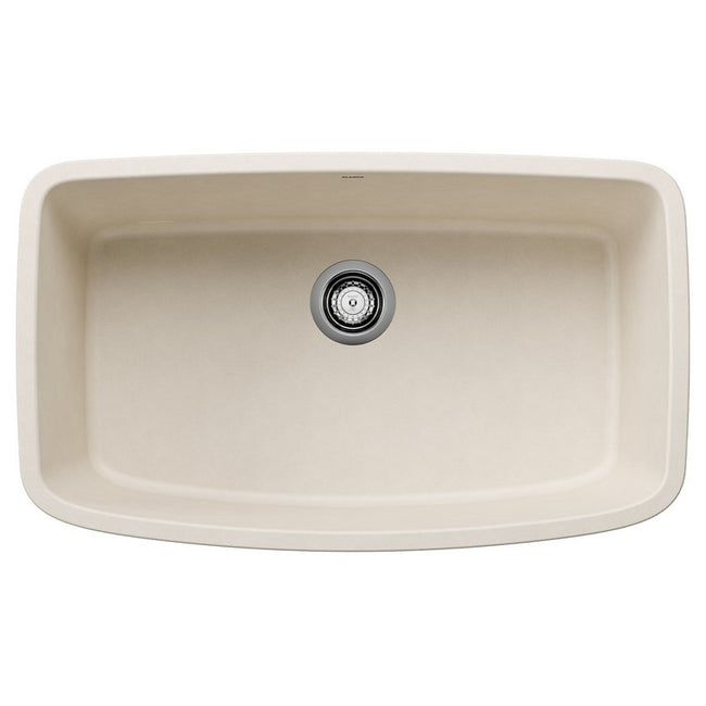 443091 - Valea Silgranit Single Bowl Undermount Kitchen Sink, 27" X 18"- Soft White