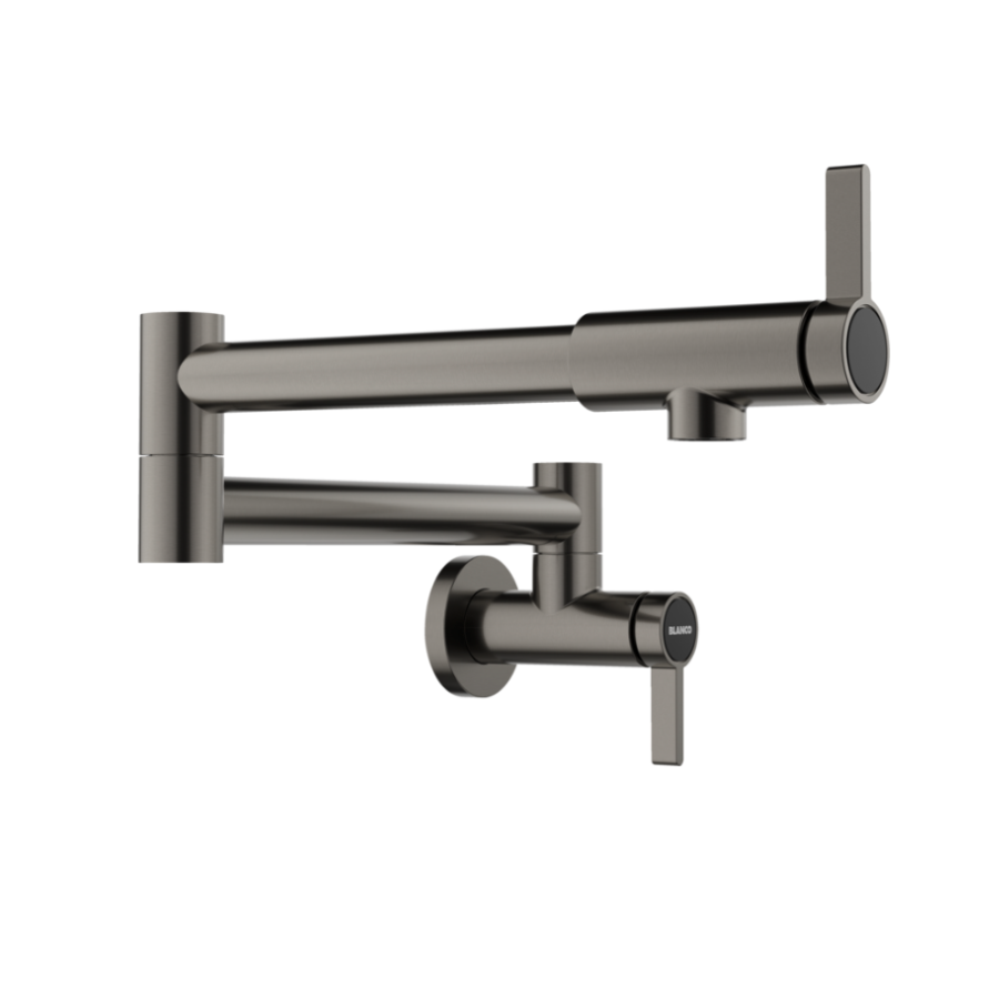 BLANCO 527487 Culina II Wall Pot Filler - Satin Dark Steel