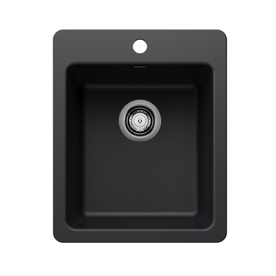 443234 - Liven SILGRANIT 17" Dual Mount Bar Sink - Coal Black