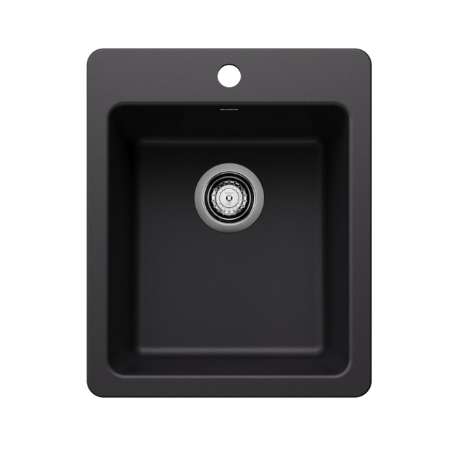 443234 - Liven SILGRANIT 17" Dual Mount Bar Sink - Coal Black