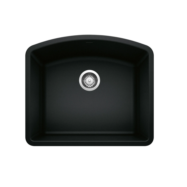 442906 -Diamond SILGRANIT 24" Single Bowl Undermount Kitchen Sink - Coal Black