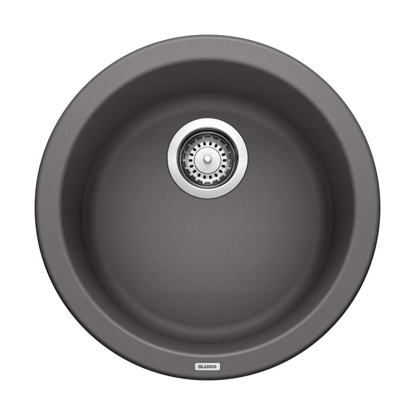 Blanco 518911 - 18" Rondo Dual Mount Siligranit Round Bar Sink in Cinder