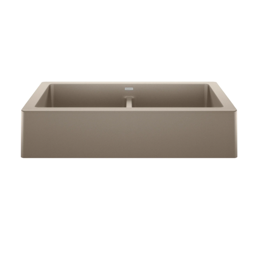 526553 - Vintera SILGRANIT 33" Double Bowl Apron-Front Farmhouse Sink - Truffle