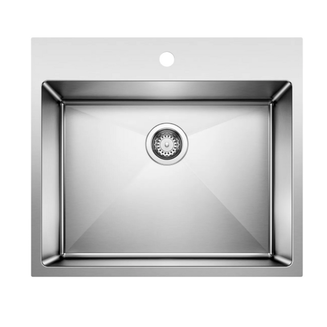 443151 - Quatrus R15 25" Single Bowl Dual Mount Stainless Steel Laundry Sink