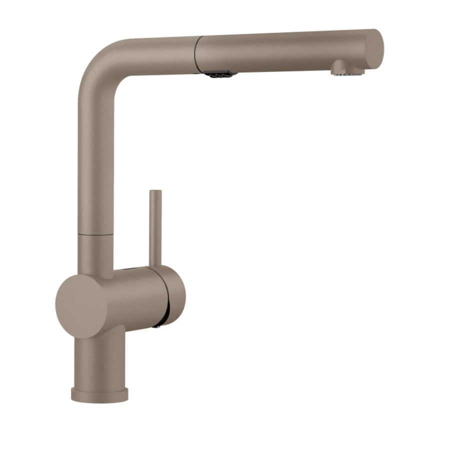 526371 - Linus Low Arc Pull-Out Dual-Spray Kitchen Faucet - Truffle