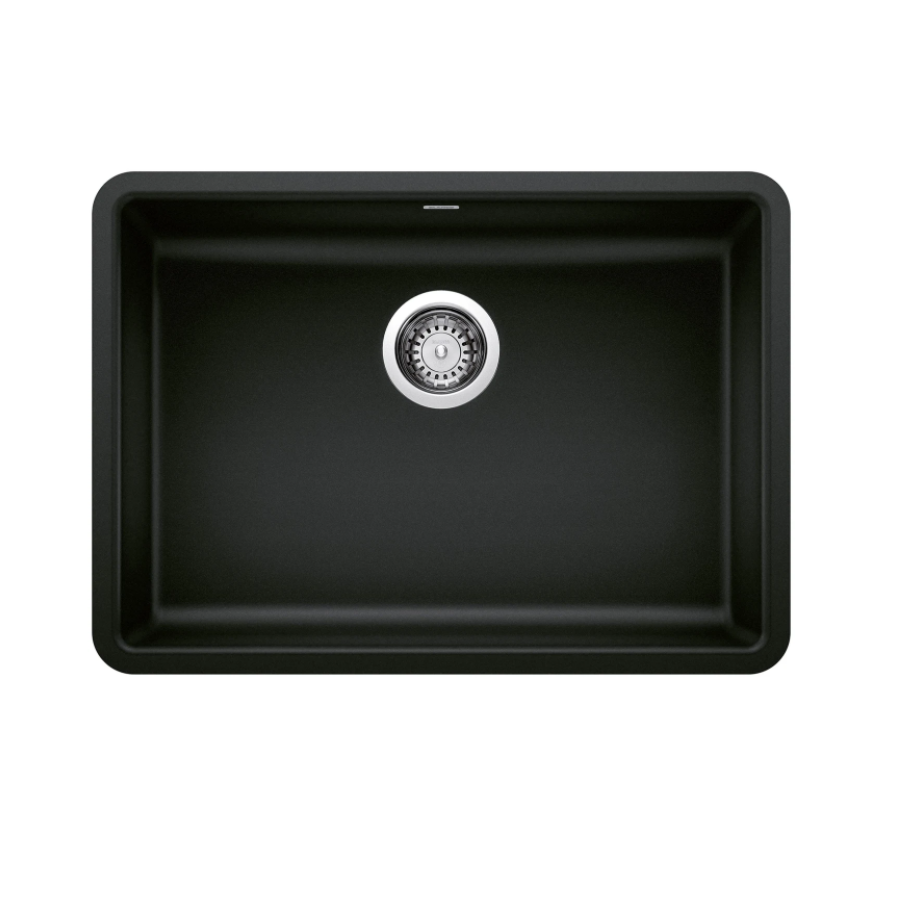 442929 - Precis SILGRANIT 25" ADA Single Bowl Undermount Kitchen Sink - Coal Black