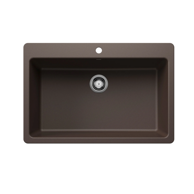 443199 - Liven SILGRANIT 33" Super Single Dual Mount Kitchen Sink - Café