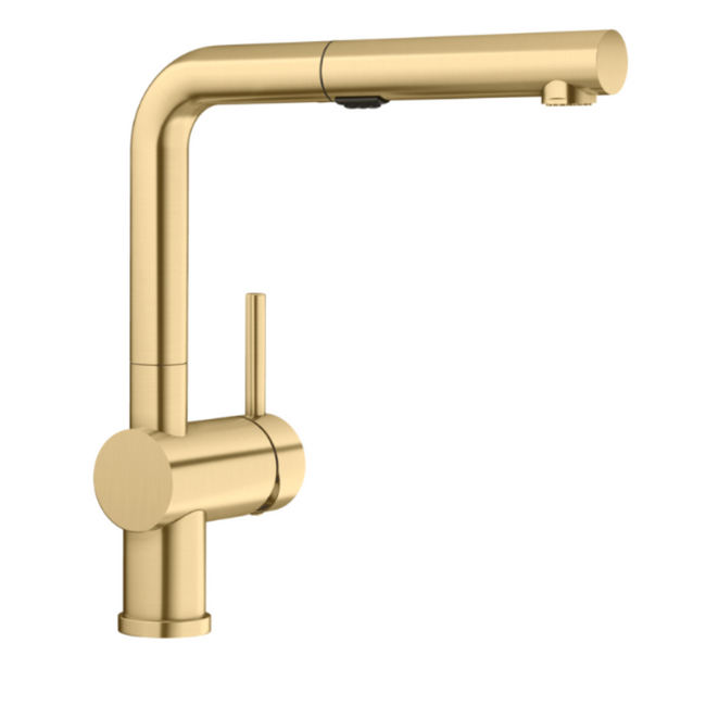 526686 - Linus Low Arc Pull-Out Dual-Spray Kitchen Faucet - Satin Gold