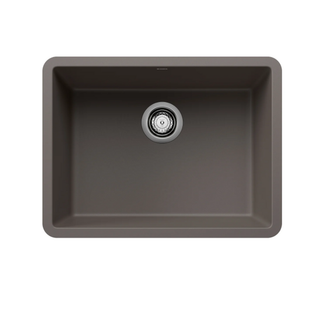 527411 - Precis SILGRANIT 24" Single Bowl Undermount Kitchen Sink - Volcano Gray