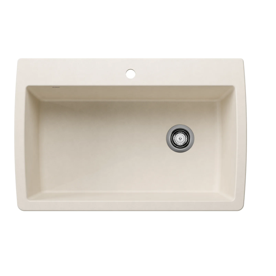443072 - Diamond SILGRANIT 33.5" Super Single Dual Mount Kitchen Sink - Soft White