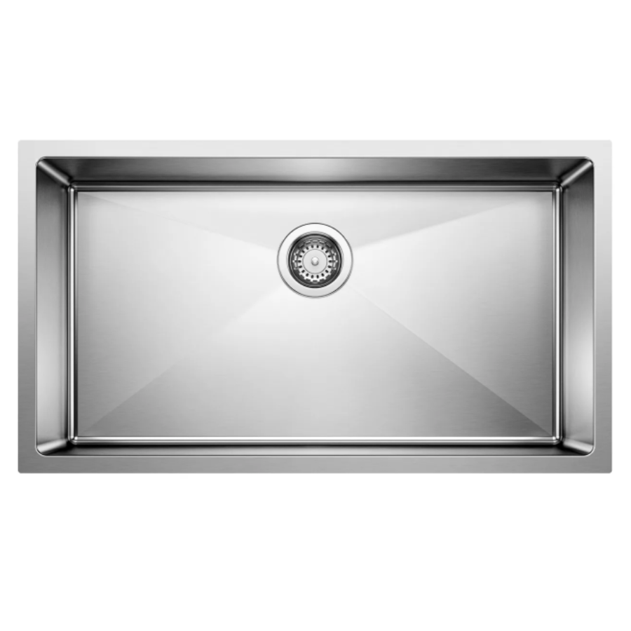 443148 - Quatrus R15 32" Super Single Bowl Undermount Stainless Steel Kitchen Sink