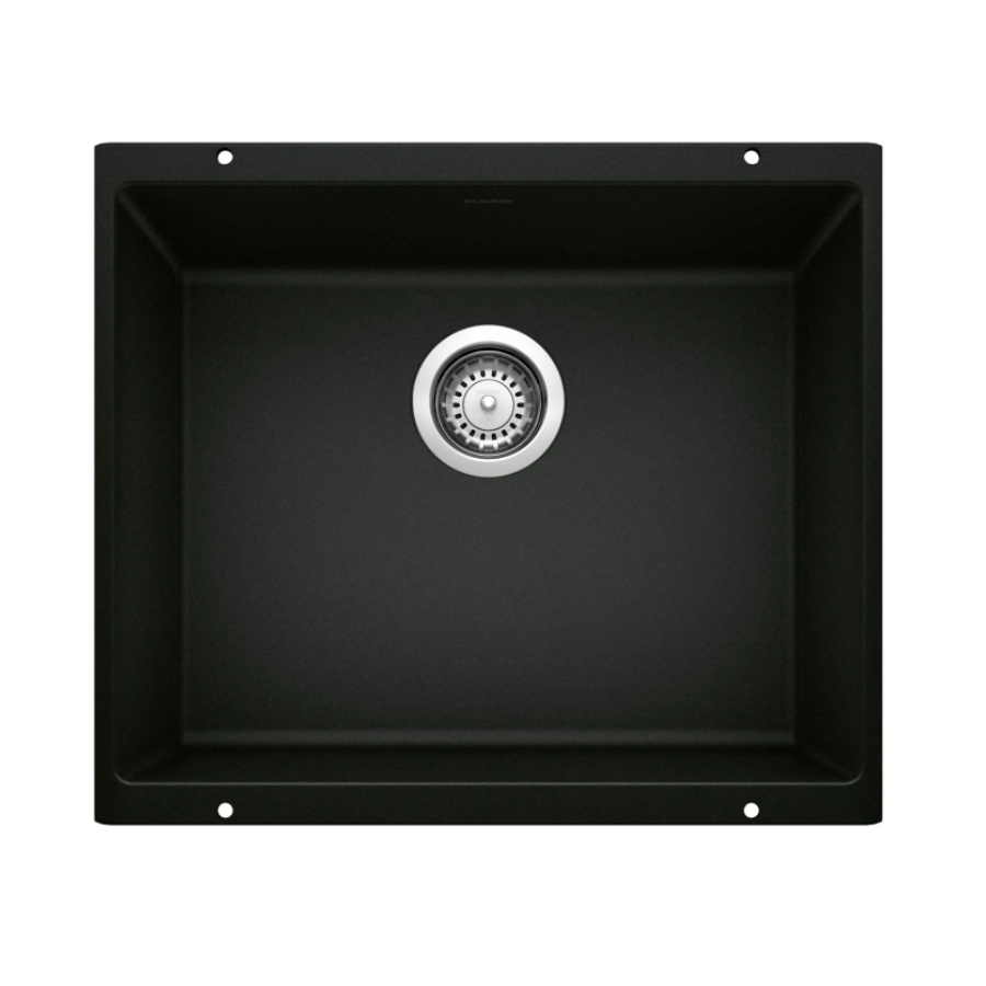 442933 - Precis SILGRANIT 21" Single Bowl Undermount Kitchen Sink - Coal Black