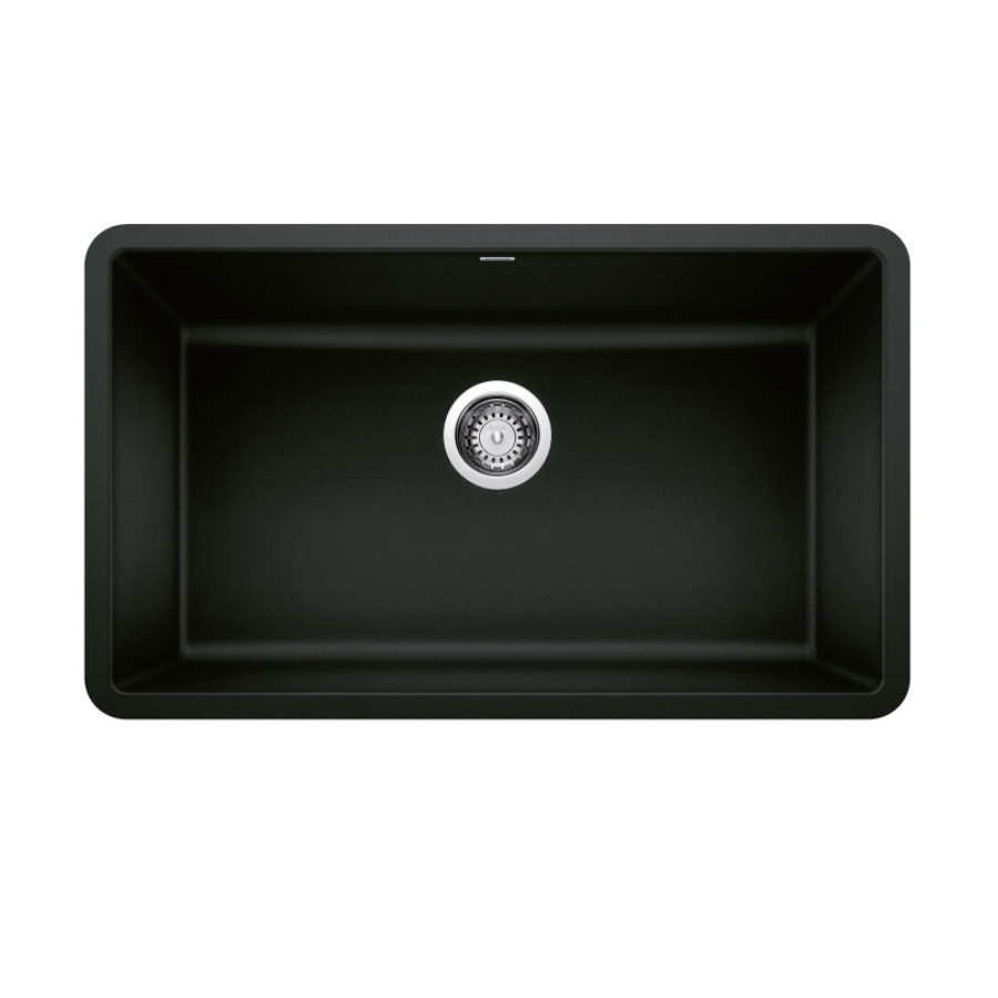 442931 - Precis SILGRANIT 30" Single Bowl Undermount Kitchen Sink - Coal Black