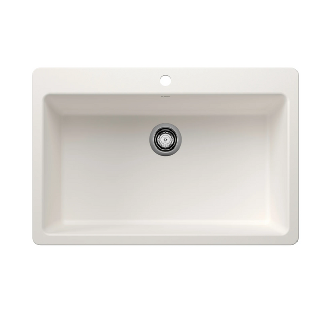 443197 - Liven SILGRANIT 33" Super Single Dual Mount Kitchen Sink - White
