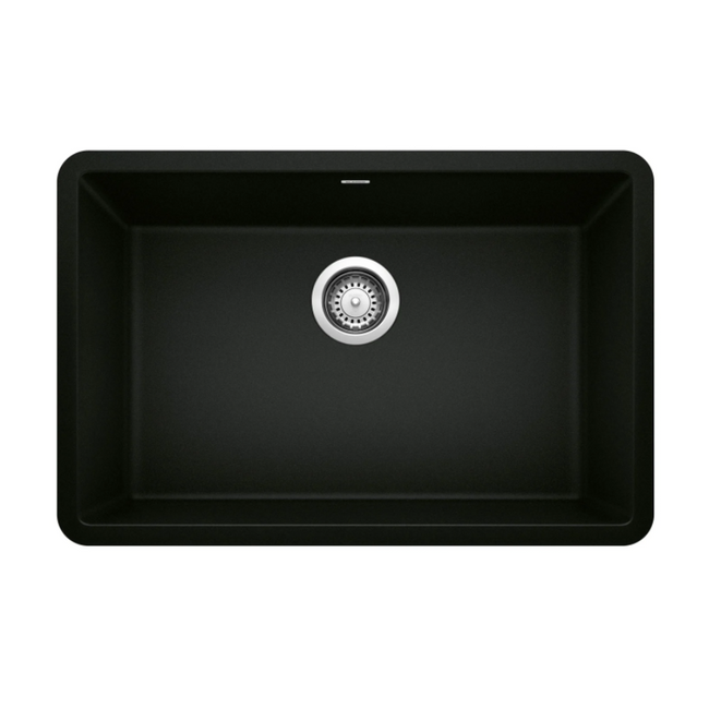 442930 - Precis SILGRANIT 27" Single Bowl Undermount Kitchen Sink - Coal Black