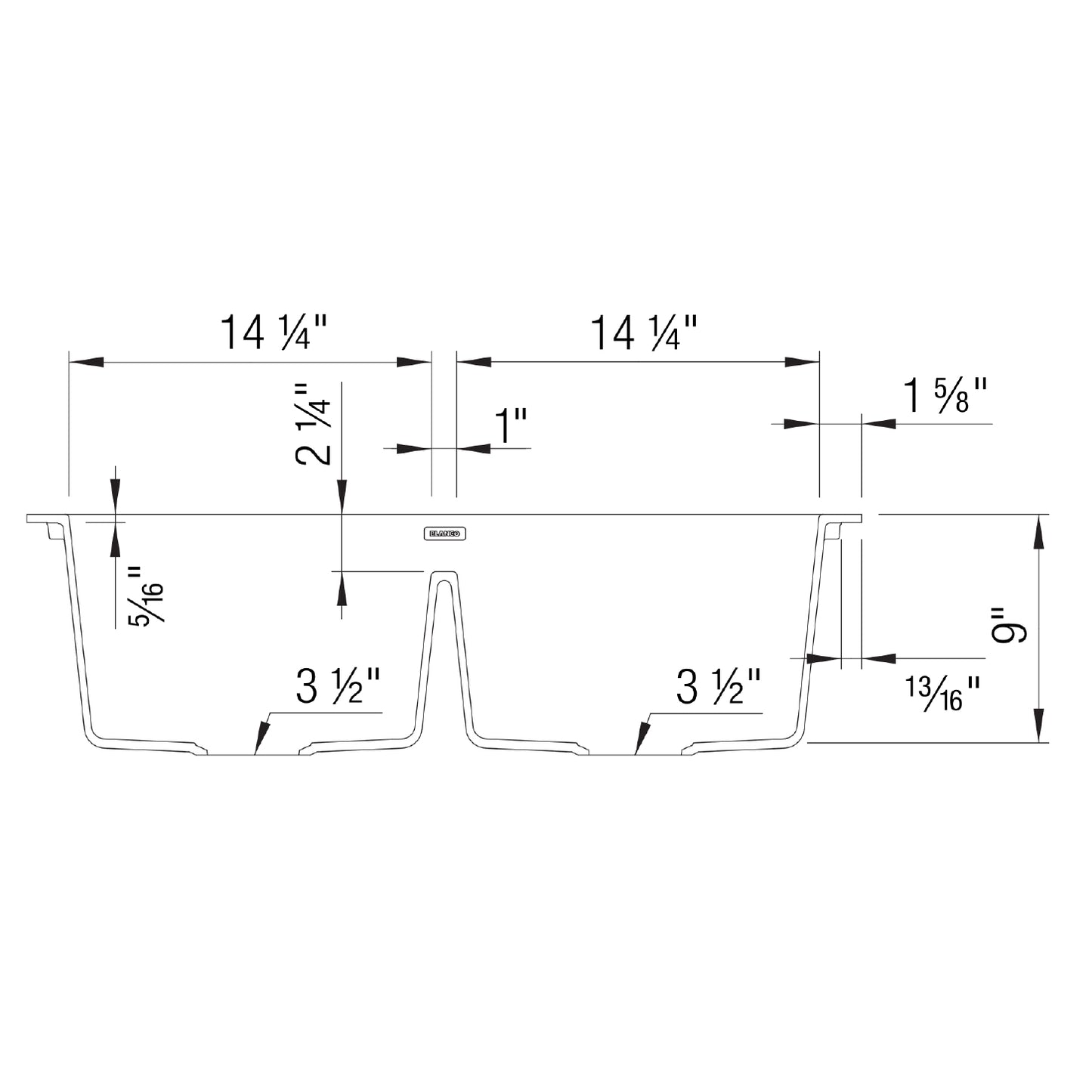 526548 - 33" Vintera Double Bowl Apron-Front Farmhouse Sink - Cinder