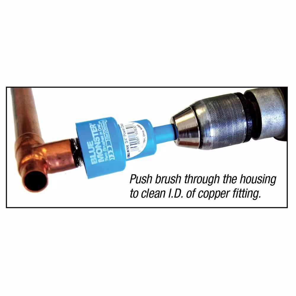 62831 - 3/4" Power-Deuce Brushing Tool - 3/4" ID and 7/8" OD