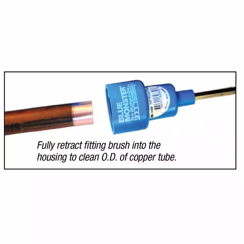 62821 - 1/2" Power-Deuce Brushing Tool - 1/2" ID and 5/8" OD