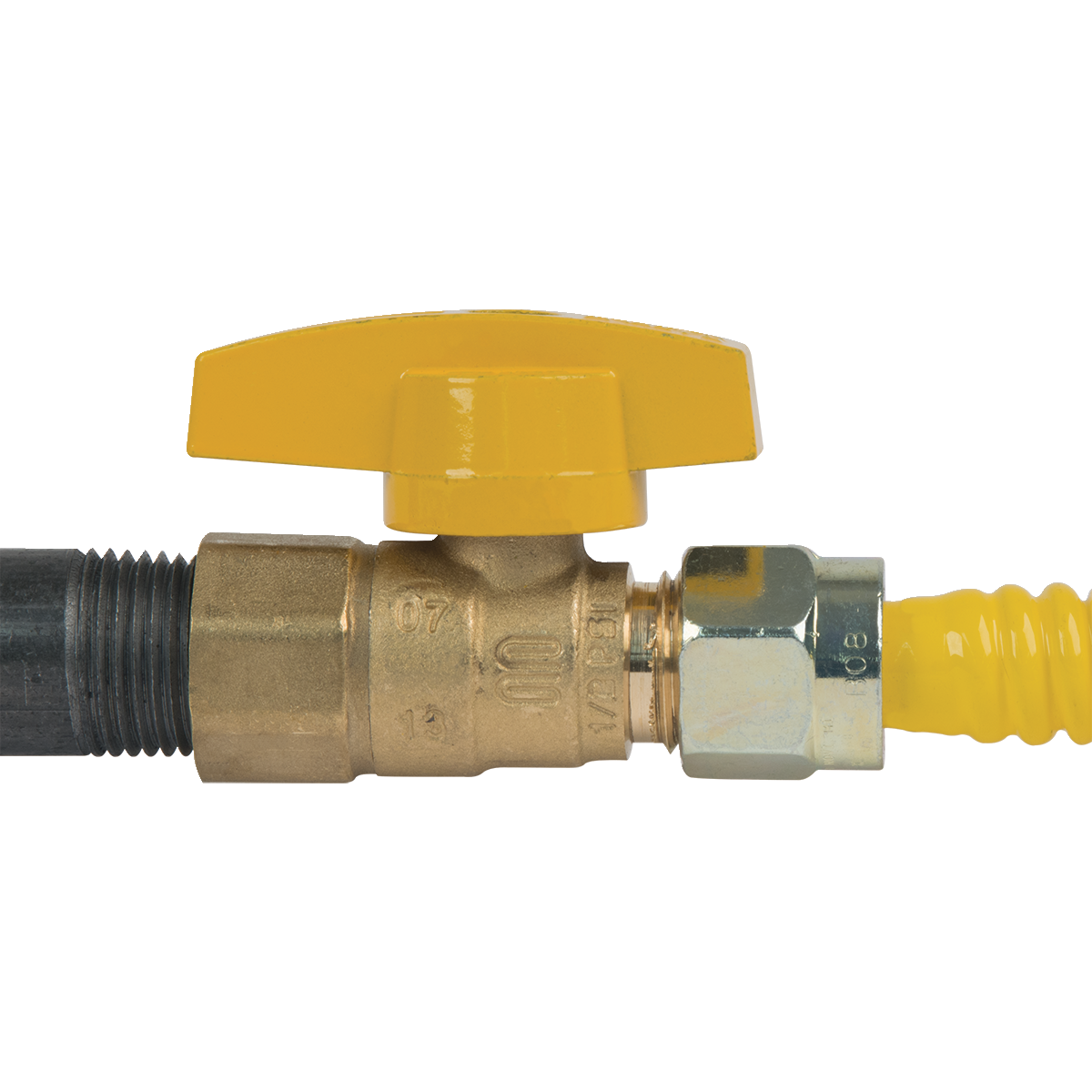 TBV8-8 - Straight Gas Ball Valve - 1/2" OD Flare x 1/2" FIP