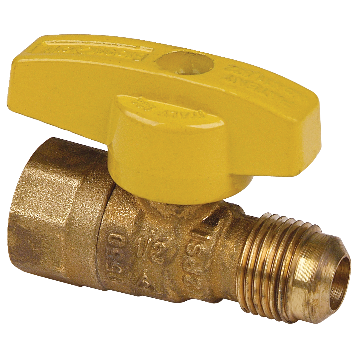 TBV8-8 - Straight Gas Ball Valve - 1/2" OD Flare x 1/2" FIP