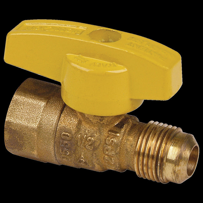 TBV8-8 - Straight Gas Ball Valve - 1/2" OD Flare x 1/2" FIP