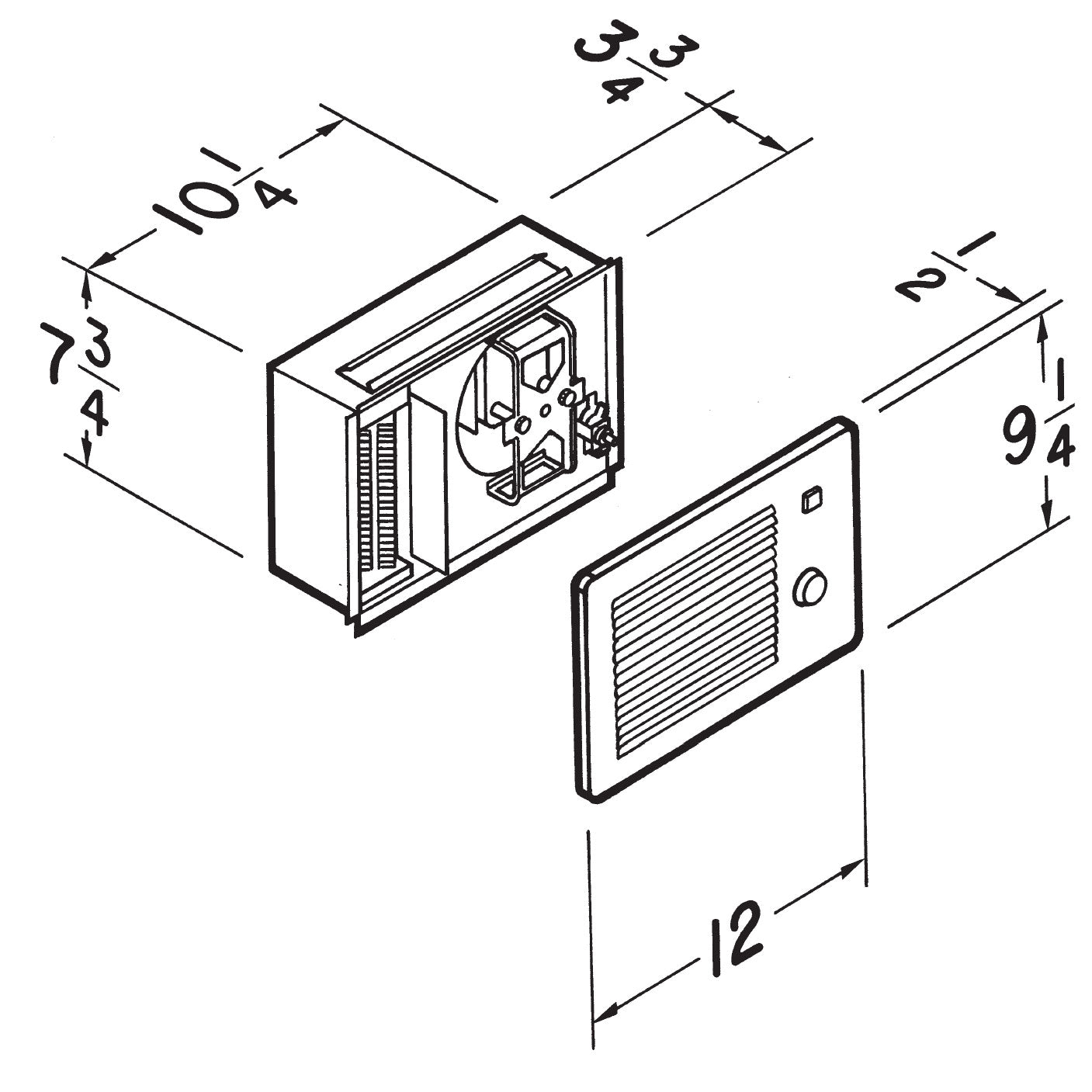 174 - Fan Forced Wall Heater - 120 / 240V - 750 / 1500 Watt
