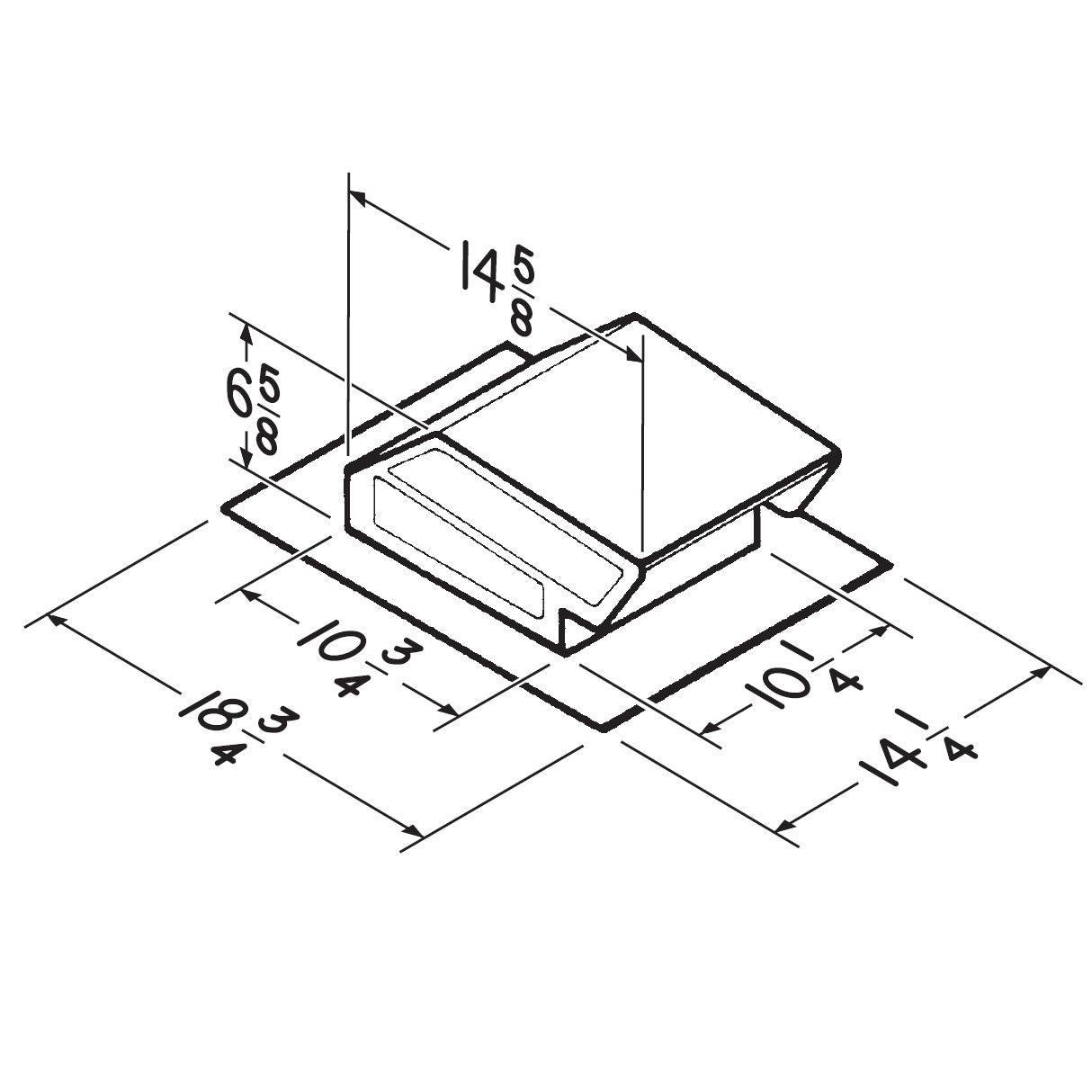 634 - Steel Roof Cap for 3-1/4" x 10" or Up to 8" Round Duct