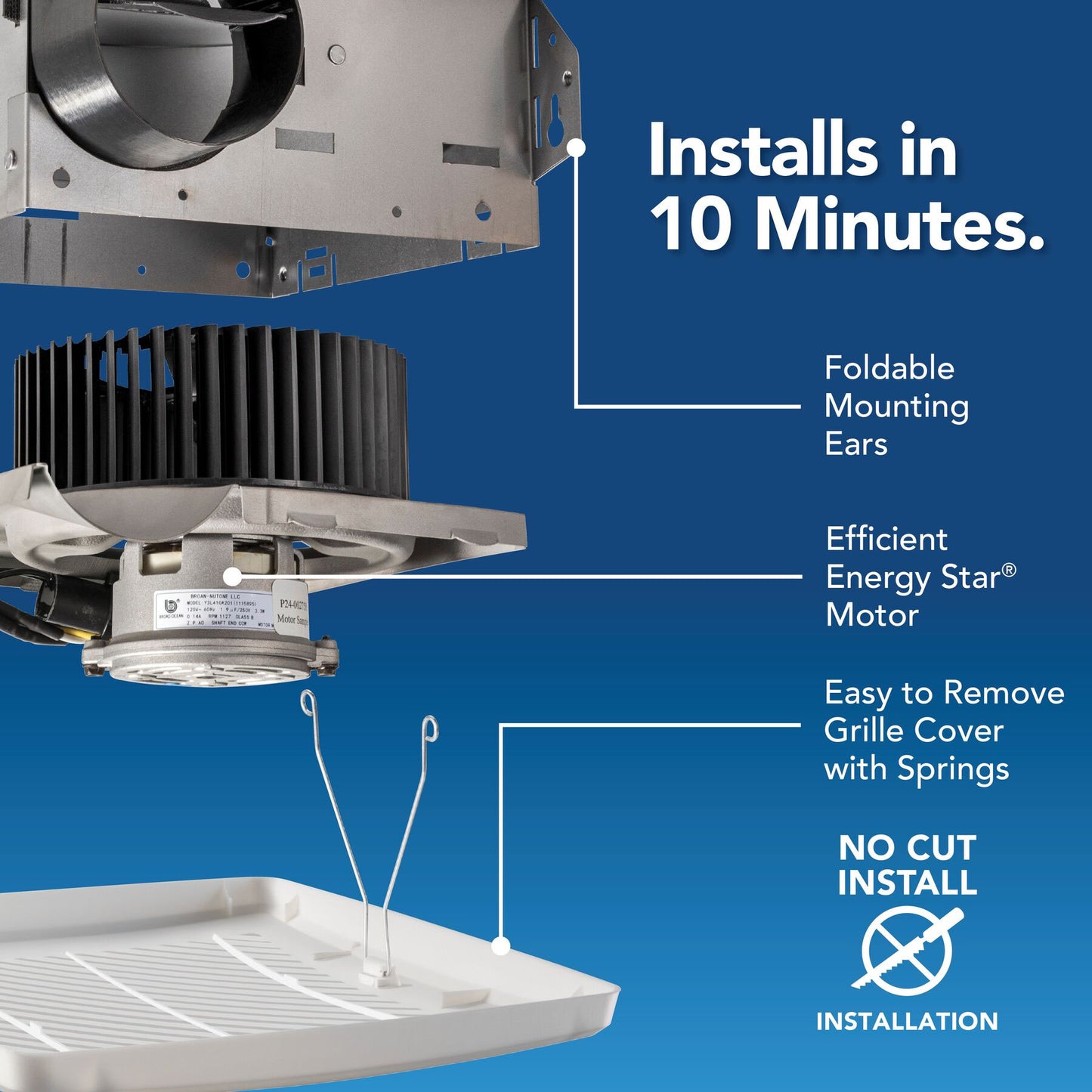 688ES - Ceiling / Wall Ventilation Fan - 2.0 Sones - 50 CFM