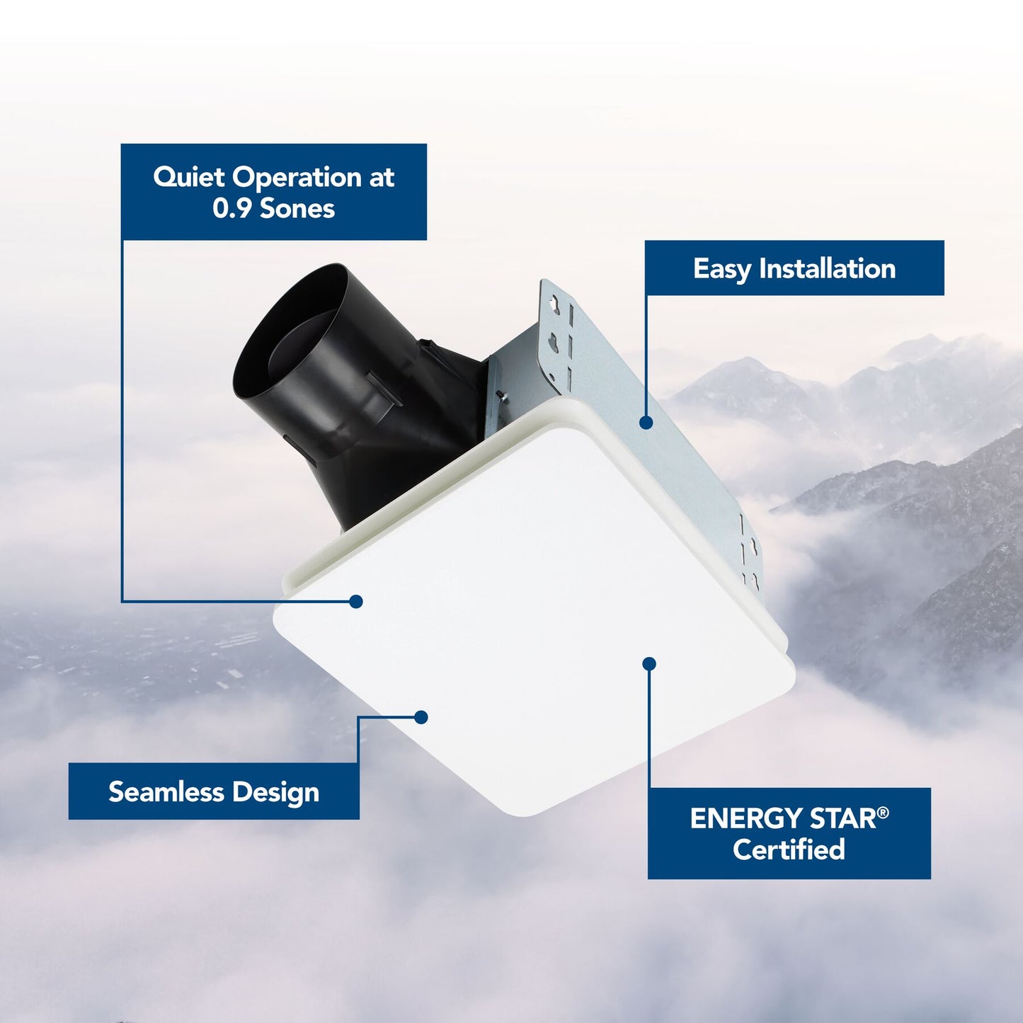 BE6 - Ceiling / Wall Ventilation Fan - 6.0 Sones - 70 CFM