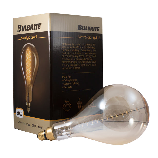 134020 - Nostalgic Loop Medium Base A19 Light Bulb - 40 Watt - 4 Pack