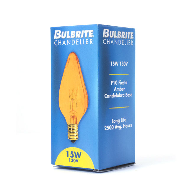 420215 - Specialty Amber F10 LED Light Bulb - 15 Watt - 2700K - 25 Pack