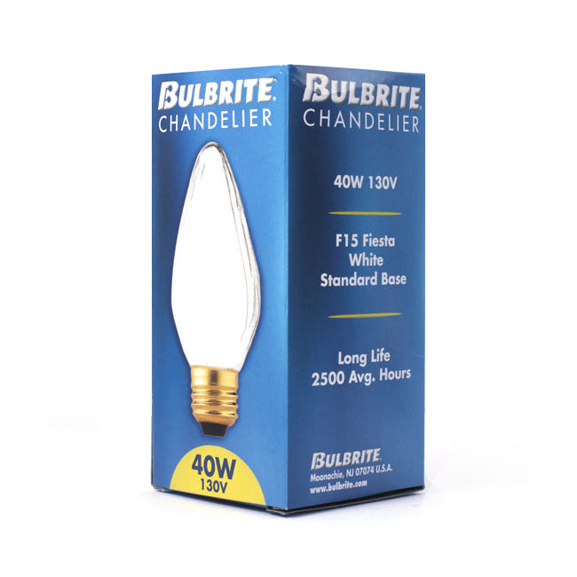421040 - Specialty White F15 LED Light Bulb - 40 Watt - 2700K - 25 Pack