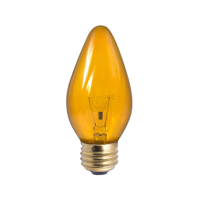 421225 - Specialty Amber F15 LED Light Bulb - 25 Watt - 25 Pack