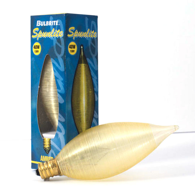 430140 - Specialty Amber C11 LED Light Bulb - 40 Watt - 25 Pack