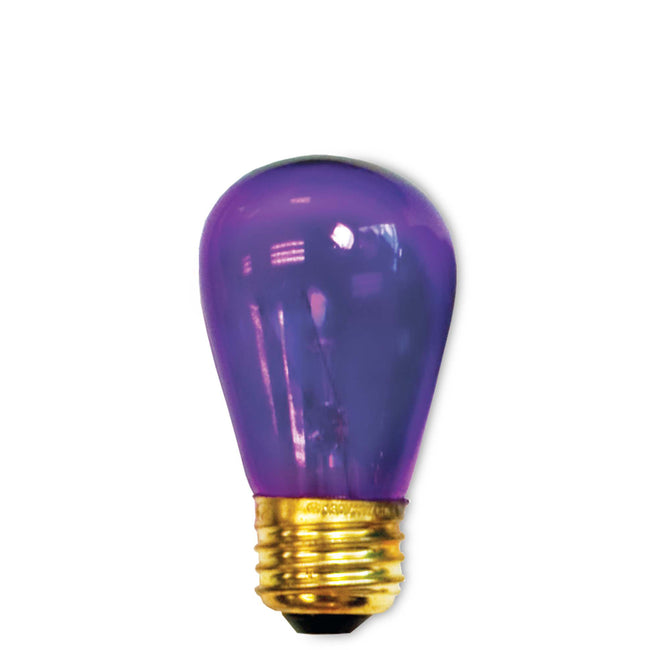 701511 - Transparent Purple Indicator / Sign / Nightlight S14 Light Bulb - 25 Pack