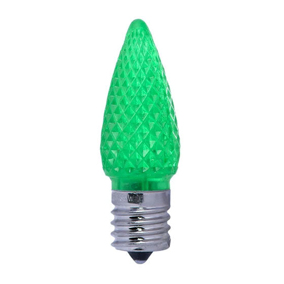 770194 - C9 LED Intermediate Base Green Light Bulbs - 0.6 Watt - 25 Pack