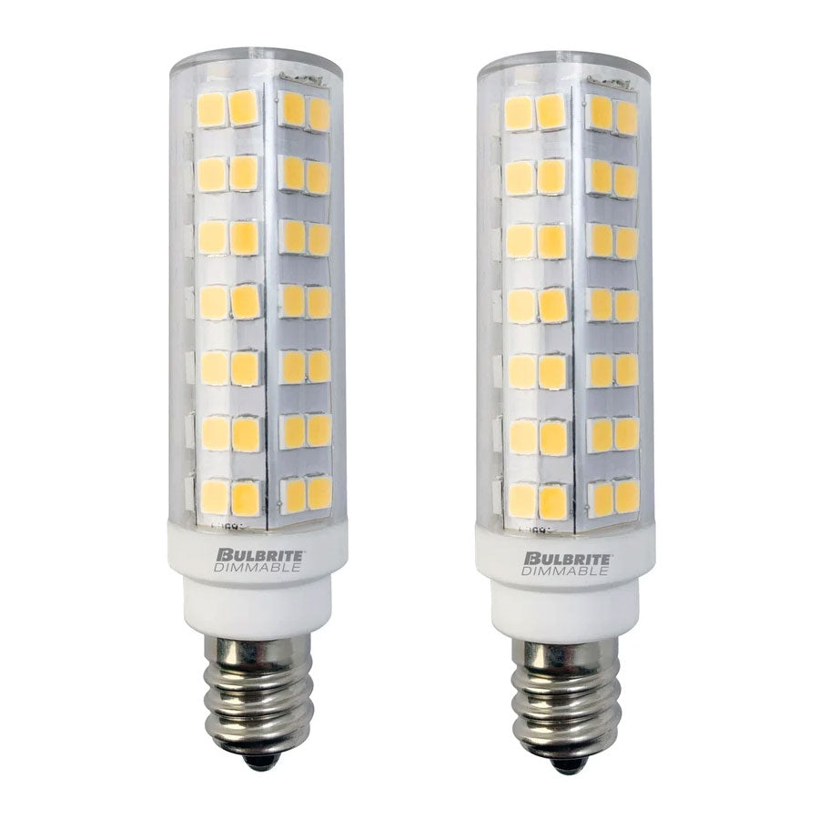 770642 - Dimmable T6 LED Candelabra Light Bulb - 6.5 Watt - 2700K - 2 Pack
