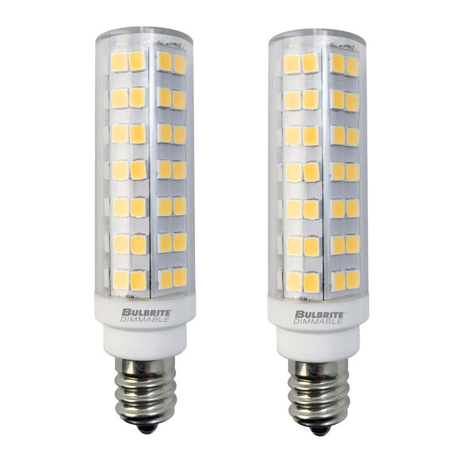 770642 - Dimmable T6 LED Candelabra Light Bulb - 6.5 Watt - 2700K - 2 Pack