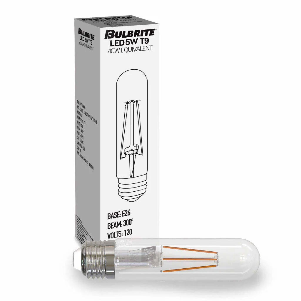 776207 - Dimmable Clear T9 LED Light Bulb - 5 Watt - 3000K - 8 Pack