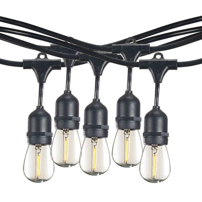 812483 - 15 Light 48' String Light with Plastic LED Clear S14 Light Bulbs