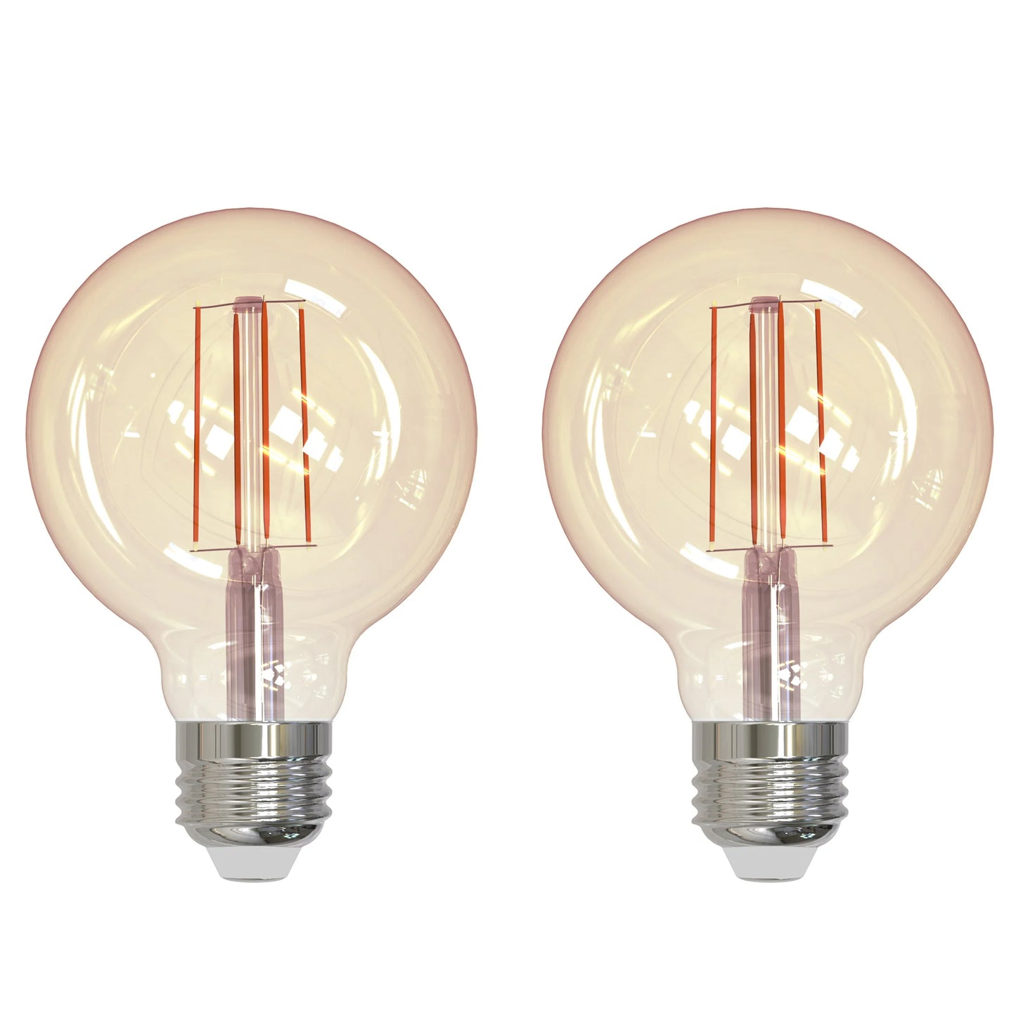 776800 - Nostalgic Filaments Dimmable G25 LED Light Bulb - 5 Watt - 2 Pack