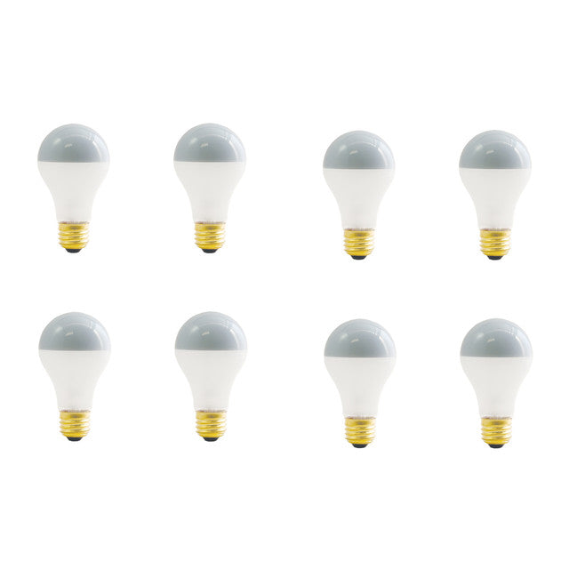 717060 - Specialty Frost Silver Bowl A19 LED Light Bulb - 60 Watt - 2700K - 8 Pack