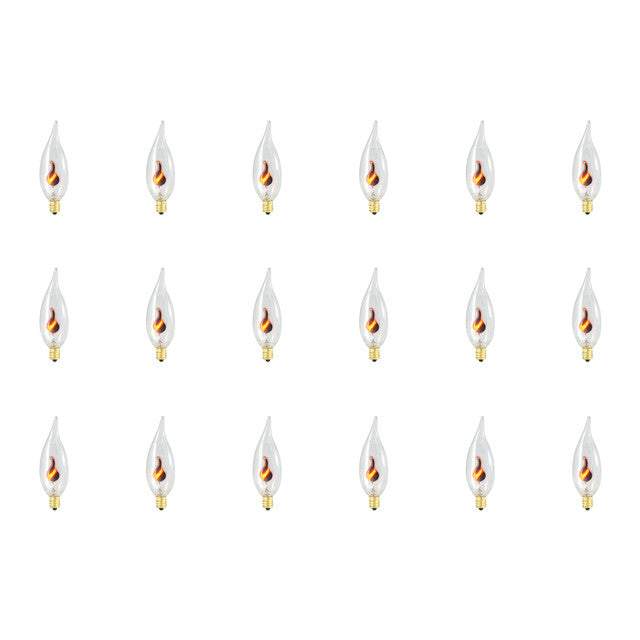 410313 - Specialty Clear CA10 LED Light Bulb - 3 Watt - 2700K - 18 Pack