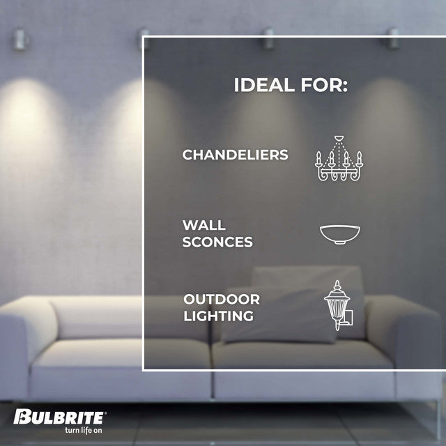 410313 - Specialty Clear CA10 LED Light Bulb - 3 Watt - 2700K - 18 Pack