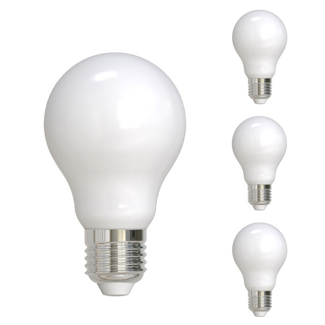 776866 - Filaments Dimmable Milky Glass A19 LED Light Bulb - 7 Watt - 2700K - 4 Pack